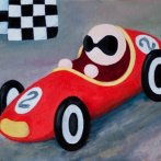 Der Bleiche Reiter, olej na plátně, 24 x 18 cm, 2011, prodáno