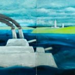 Před útokem, olej na plátně, 160 x 40 cm, 2011