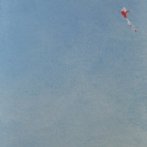 Otík v břiše pouští draka, olej, překližka, 24 × 62 cm, 2010