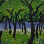 Sad, olej na plátně, překližka, 40 × 28 cm, 2009