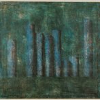 Krajina se sloupy, olej na plátně, 120 × 115 cm, 1992