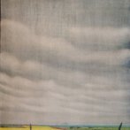 Krajina s horou Říp, Knovíz, 100 × 90 cm, 2004