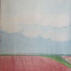 Krajina se sopkou, Hořešovice, 100 × 90 cm, 2004
