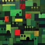 Zahrady, olej na plátně, 120 × 130 cm, 2015