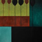 Zahrady, olej na plátně, 80 × 90 cm, 2015, prodáno
