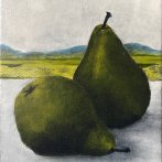 Hrušky, 25  ×  30 cm, olej na plátně, 2022