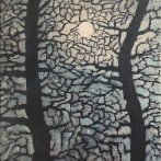 Lesopark, 25 × 30 cm, olej na plátně, 2018
