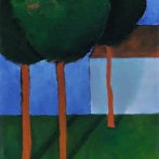 Krajina s domem, olej na plátně, 18 × 24 cm, 2012