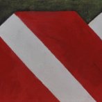 Čtyři stodoly, olej na plátně, 60 × 20 cm, 2011